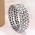trendy round shape white kundan stone silver plated set of 4 bangle set for women
