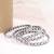 trendy round shape white kundan stone silver plated set of 4 bangle set for women