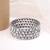 trendy round shape white kundan stone silver plated set of 4 bangle set for women