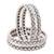 lovely oval shape white kundan stone silver plated set of 4 bangle set for women