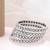 lovely oval shape white kundan stone silver plated set of 4 bangle set for women