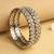 trendy oval shape white kundan stone antique gold plated set of 2 bangle set for women