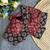 Maroon black  ajrakh cotton printed readymade saree blouse | designer puff sleeve back open party wear