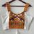 White heavy kutchi embroidery magic cotton navratri readymade blouse with elephant mirror work