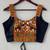 Black heavy kutchi embroidery magic cotton navratri readymade blouse with elephant mirror work
