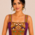 Purple heavy kutchi embroidery magic cotton navratri readymade blouse with elephant mirror work