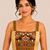 Beige heavy kutchi embroidery magic cotton navratri readymade blouse with elephant mirror work
