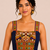 Navy blue heavy kutchi embroidery magic cotton navratri readymade blouse with elephant mirror work