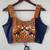 Navy blue heavy kutchi embroidery magic cotton navratri readymade blouse with elephant mirror work