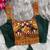 Green heavy kutchi embroidery magic cotton navratri readymade blouse with elephant mirror work