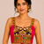 Dark rani pink heavy kutchi embroidery magic cotton navratri readymade blouse with elephant mirror work