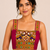 Magenta heavy kutchi embroidery magic cotton navratri readymade blouse with elephant mirror work