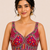 Magenta real mirror work heavy italian fabric navratri readymade blouse with multi thread embroidery