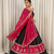 Traditional Black Lehenga Choli with Peacock Motif Border and Mirror Work