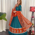Morpich Lehenga Choli with Peacock Motif Border and Mirror Work