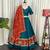 Morpich Lehenga Choli with Peacock Motif Border and Mirror Work