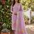 Lavender shimmer zari weaving Readymade Suits  with jacquard dupatta