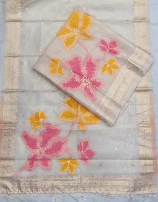 Cream shimmer  zari weaving Readymade Suits with jacquard dupatta 3