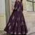 Floral printed muslin v neck anarkali set for women