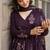 Floral printed muslin v neck anarkali set for women