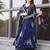 Floral printed muslin v neck anarkali set for women
