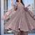 Floral printed muslin v neck anarkali set for women