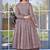 Floral printed muslin v neck anarkali set for women