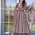 Floral printed muslin v neck anarkali set for women