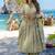 Floral printed muslin v neck anarkali set for women