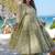 Floral printed muslin v neck anarkali set for women