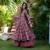 Floral printed muslin v neck anarkali set for women