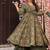 Floral printed muslin v neck anarkali set for women
