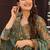 Floral printed muslin v neck anarkali set for women