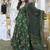Floral printed muslin v neck anarkali set for women