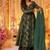 Floral printed muslin v neck anarkali set for women