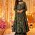 Floral printed muslin v neck anarkali set for women