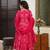 Floral printed muslin v neck anarkali set for women