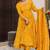 Floral printed muslin v neck anarkali set for women