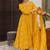 Floral printed muslin v neck anarkali set for women