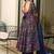 Floral printed muslin v neck anarkali set for women