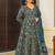 Floral printed muslin v neck anarkali set for women