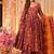 Floral printed muslin v neck anarkali set for women