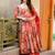 Floral printed muslin square neck anarkali set for women
