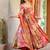 Floral printed muslin square neck anarkali set for women