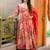 Floral printed muslin square neck anarkali set for women