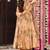 Floral printed muslin v neck anarkali set for women