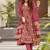 Floral printed muslin v neck anarkali set for women