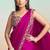 Rani satin silk embroidery ready to wear saree