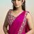Rani satin silk embroidery ready to wear saree