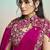 Rani satin silk embroidery ready to wear saree